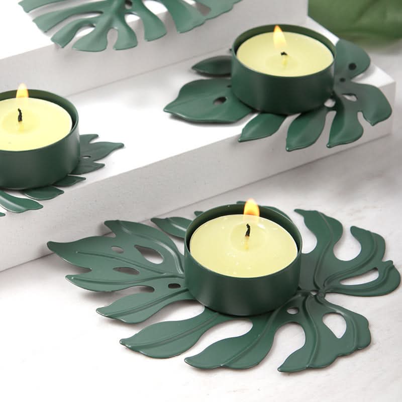 Creative Metal Candlestick & Aromatherapy Candle Cup - Square Dinner Props