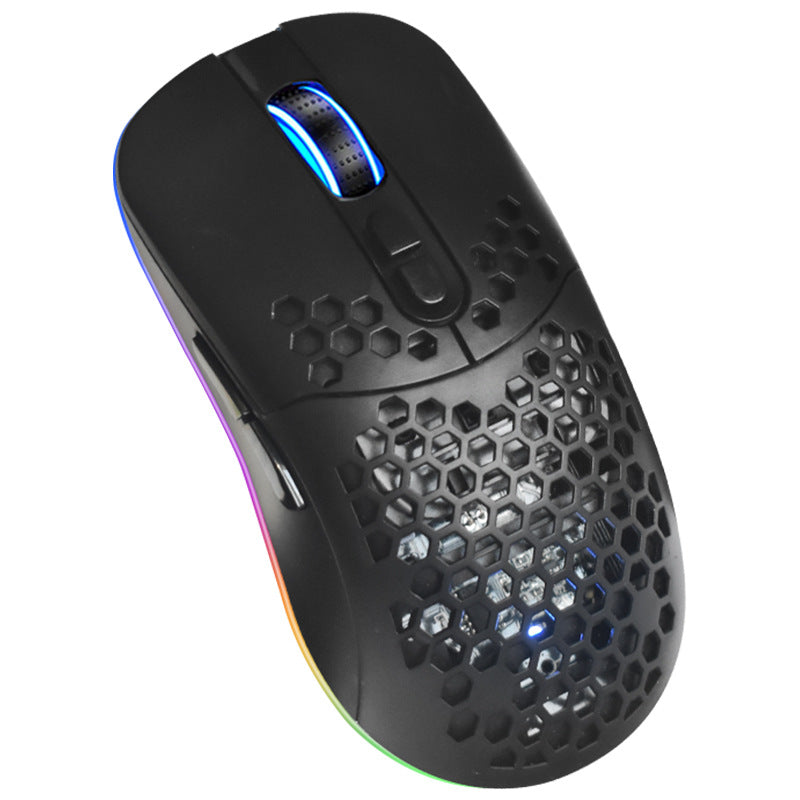 Wireless Bluetooth RGB Mouse – Dual-Mode Rechargeable Mouse with 7 Buttons