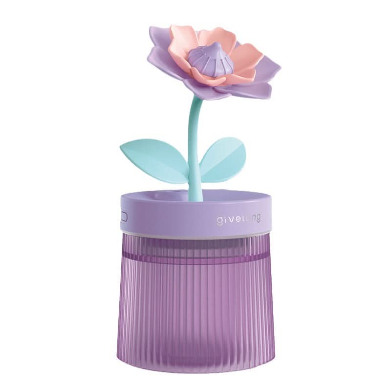 USB Flower Humidifier with Colorful Night Light