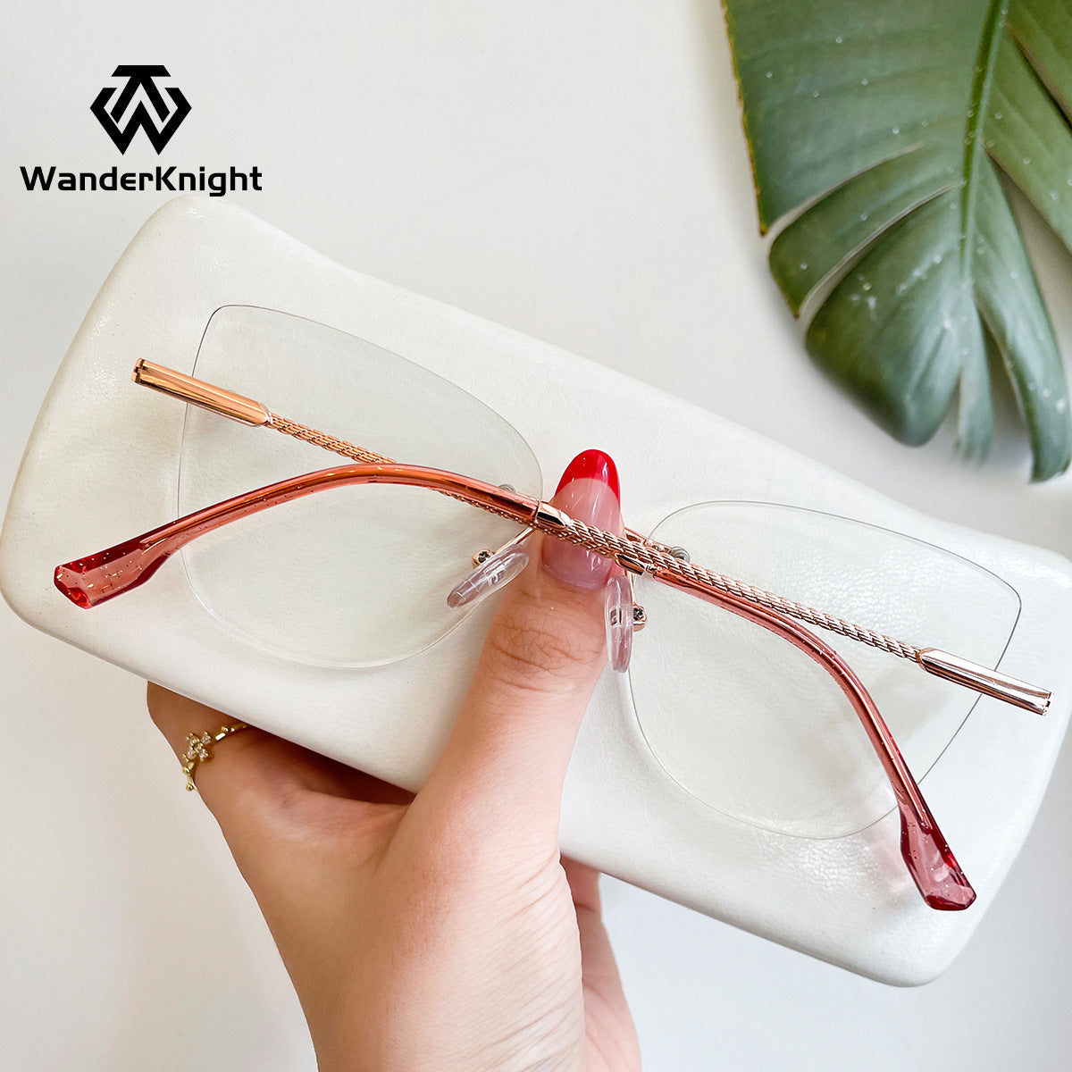 Rimless Women’s Myopia Glasses Frame – European & American Style | Prescription-Ready