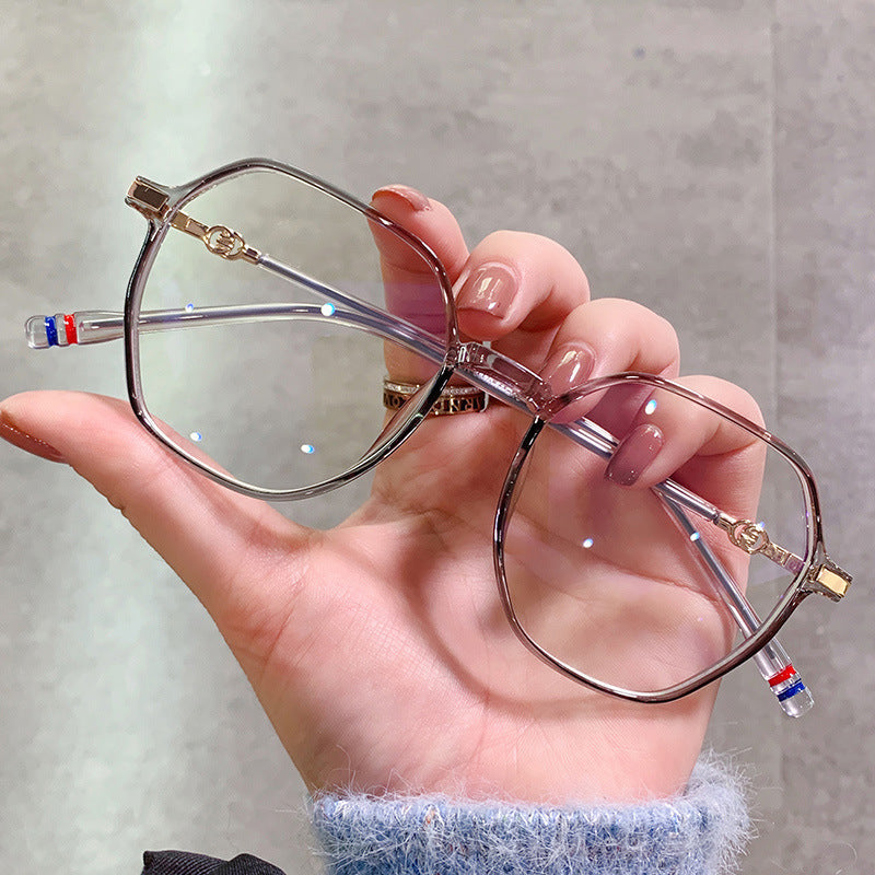 Women's Polygon Anti-Blue Light Glasses – Stylish Full Frame Eyewear for Small Faces