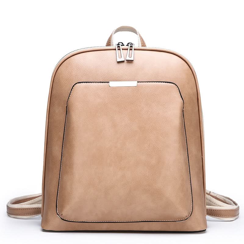 Unisex PU Leather Luxury Backpack – With Laptop Compartment