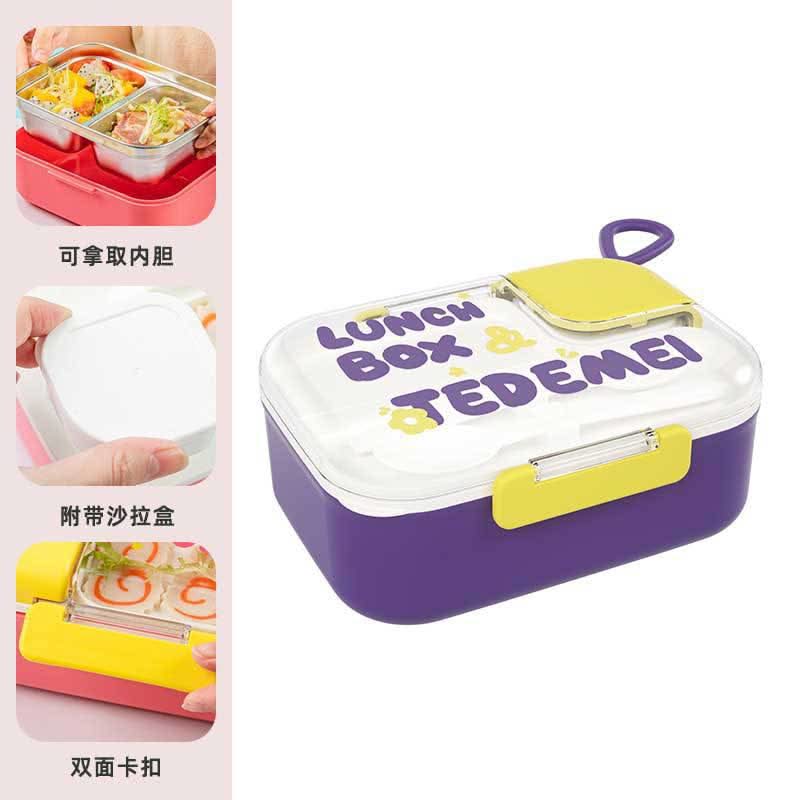 304 Stainless Steel Bento Lunch Box – Leak-Proof Food Container for Office & School