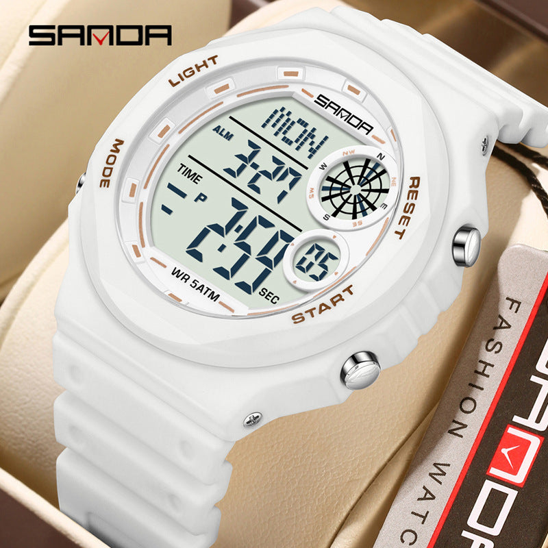 Sanda Digital Sports Watch – Waterproof, Luminous Multifunction Watch for Men & Women