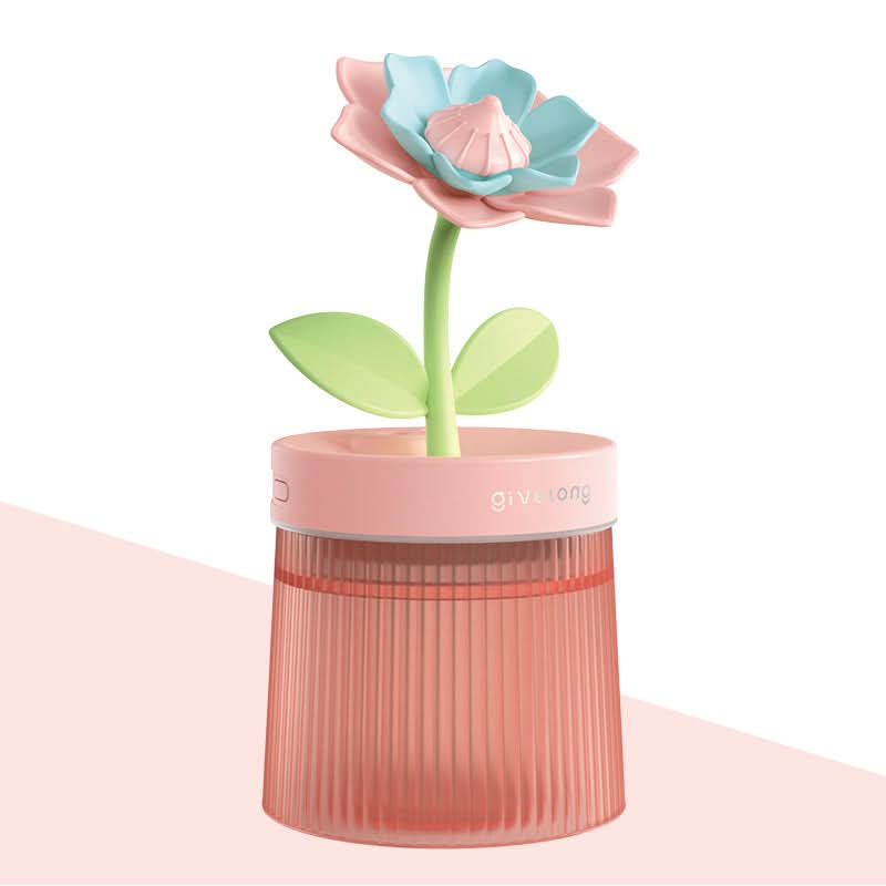 USB Flower Humidifier with Colorful Night Light