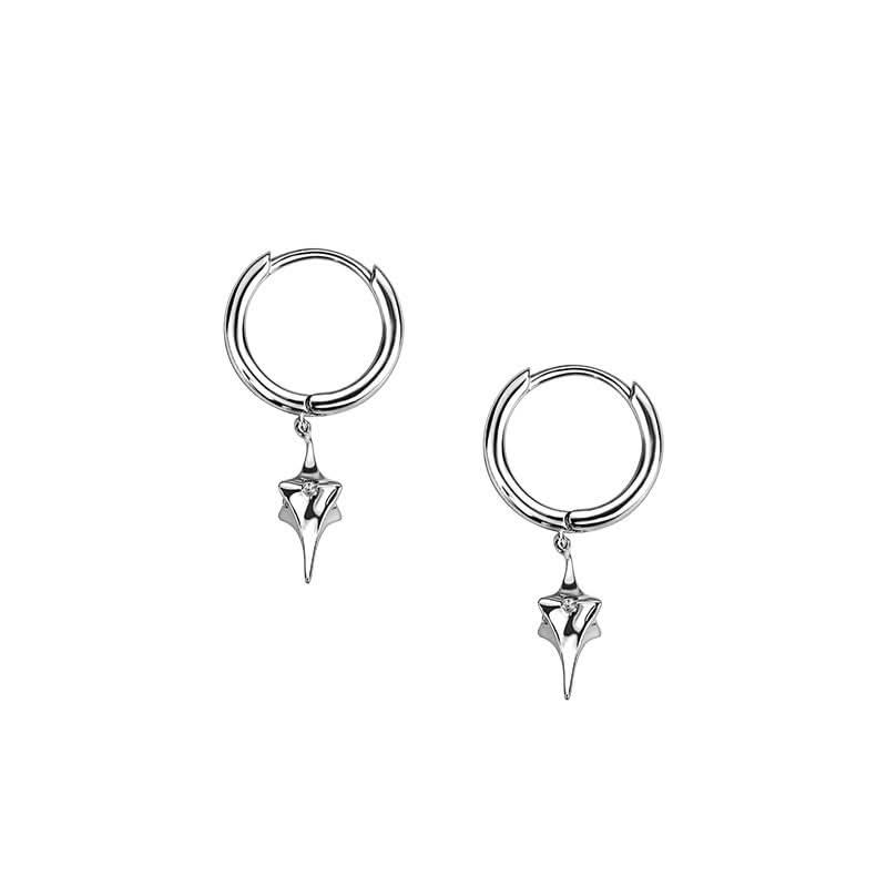 Men’s Retro Star Earrings – Trendy Geometric Ear Cuff