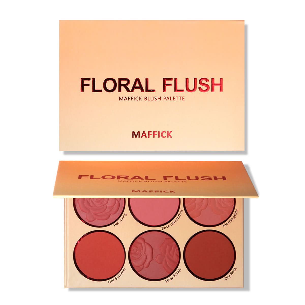 Flower Red Blush Palette – Matte Rouge for All Skin Tones