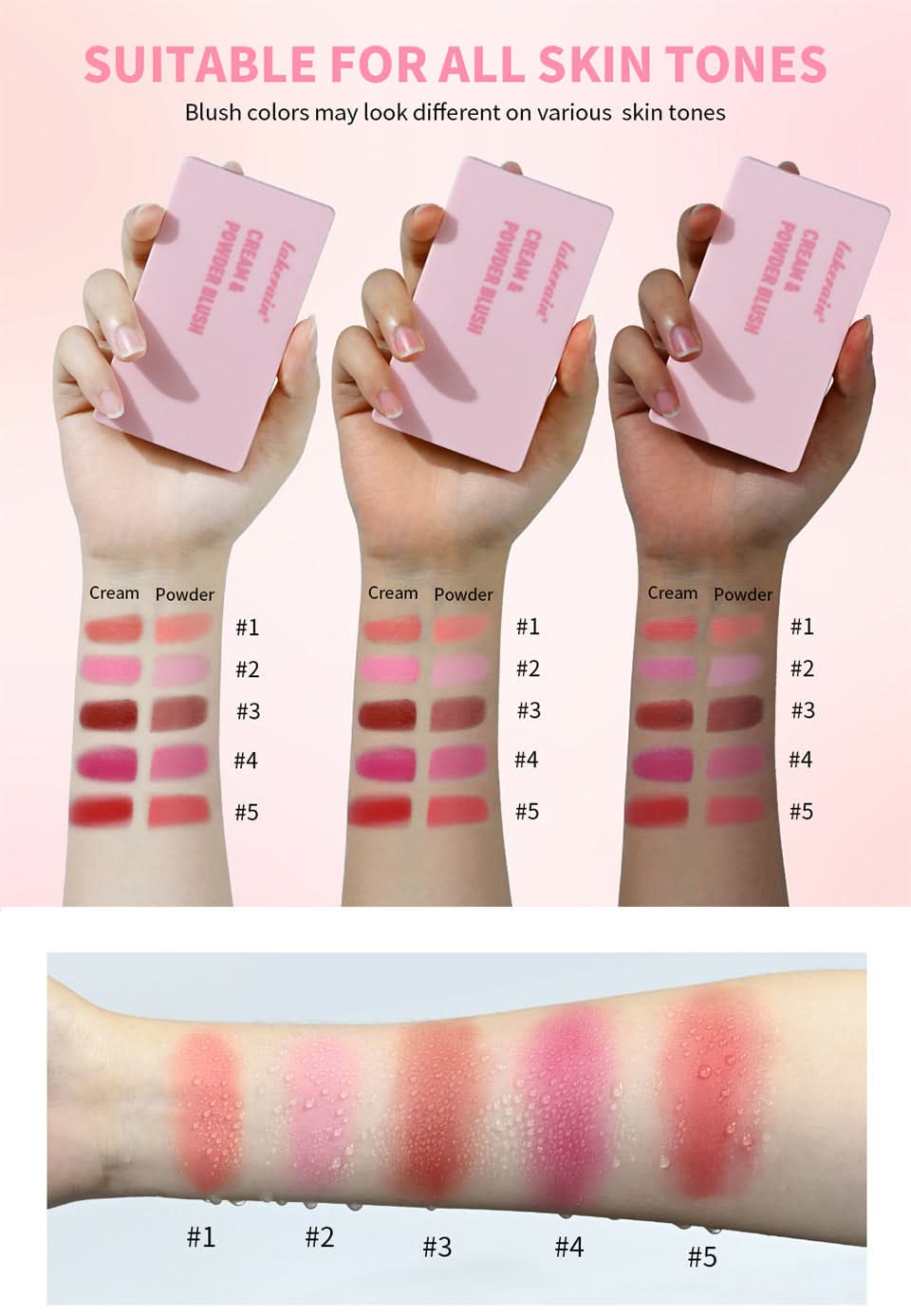 2-in-1 Blush Cream & Powder – Long-Lasting, Blendable, Matte & Dewy Finish