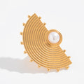 Vintage Feather Pearl Ring – Retro Geometric Alloy Statement Jewelry for Women