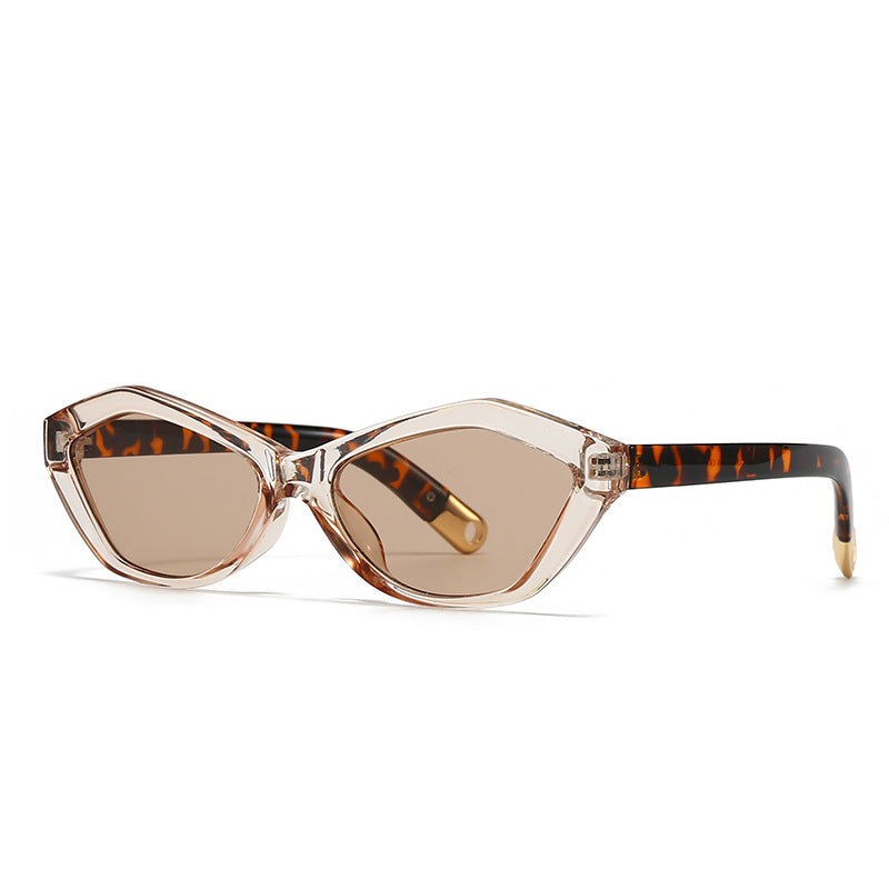 Angular Cat Eye Sunglasses – Modern Retro Design with Stylish Temple Detailing