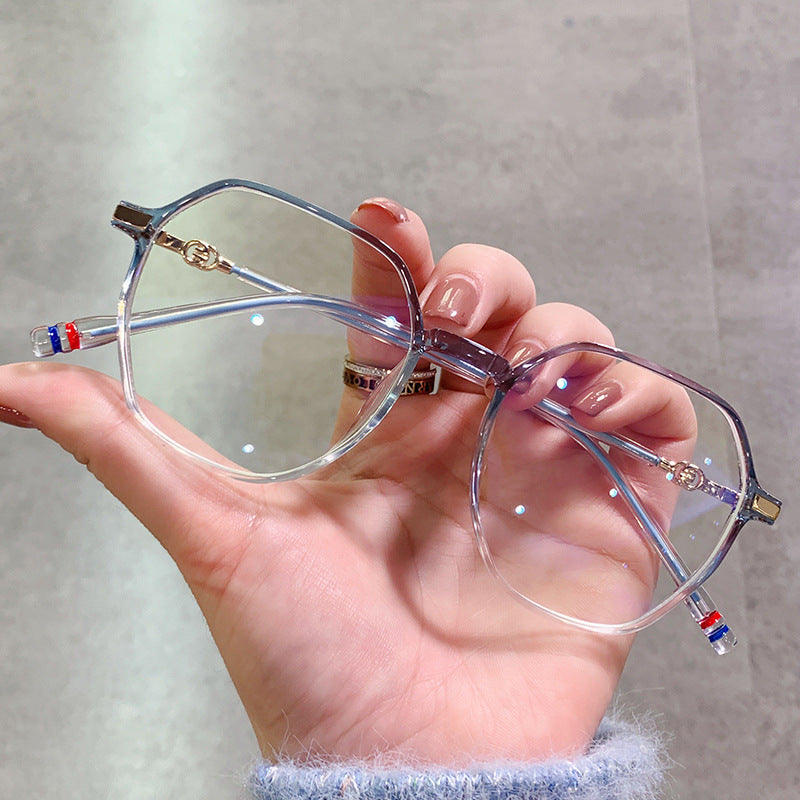 Women's Polygon Anti-Blue Light Glasses – Stylish Full Frame Eyewear for Small Faces
