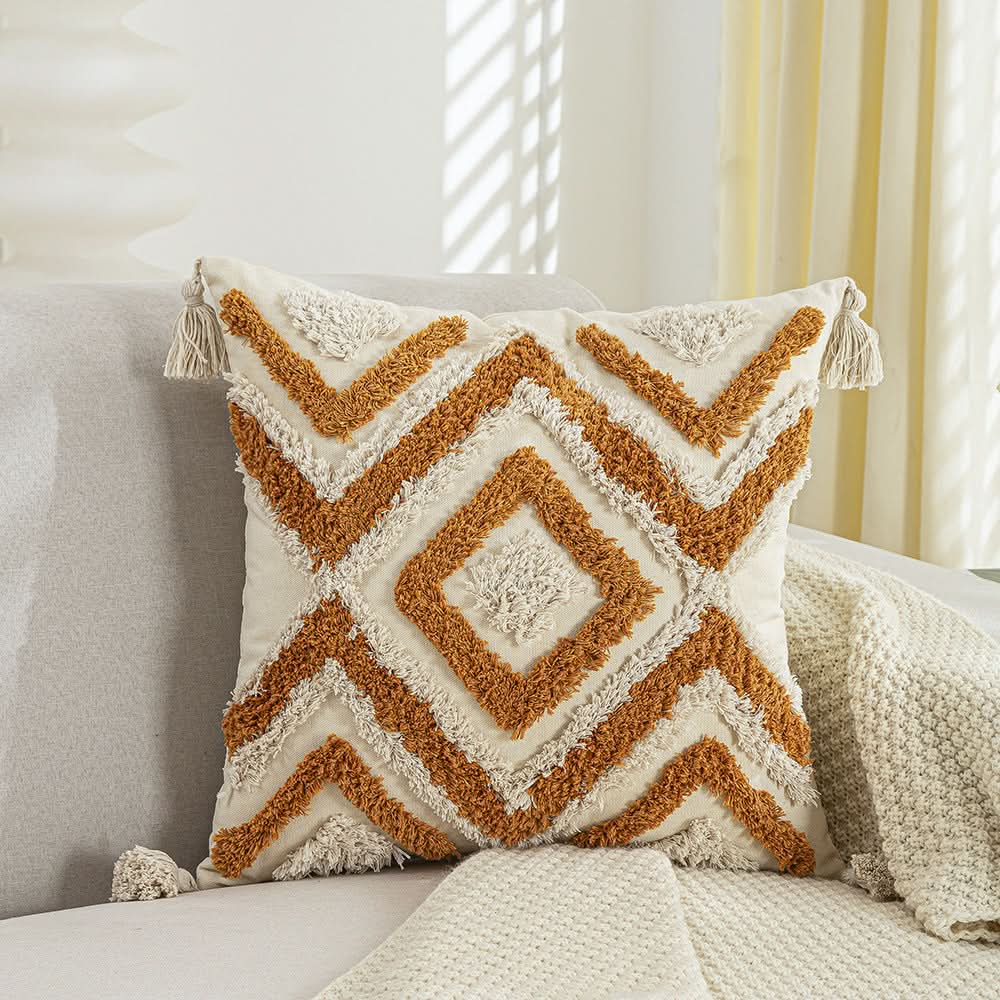 Nordic Red Leaf Velvet Pillow Cover