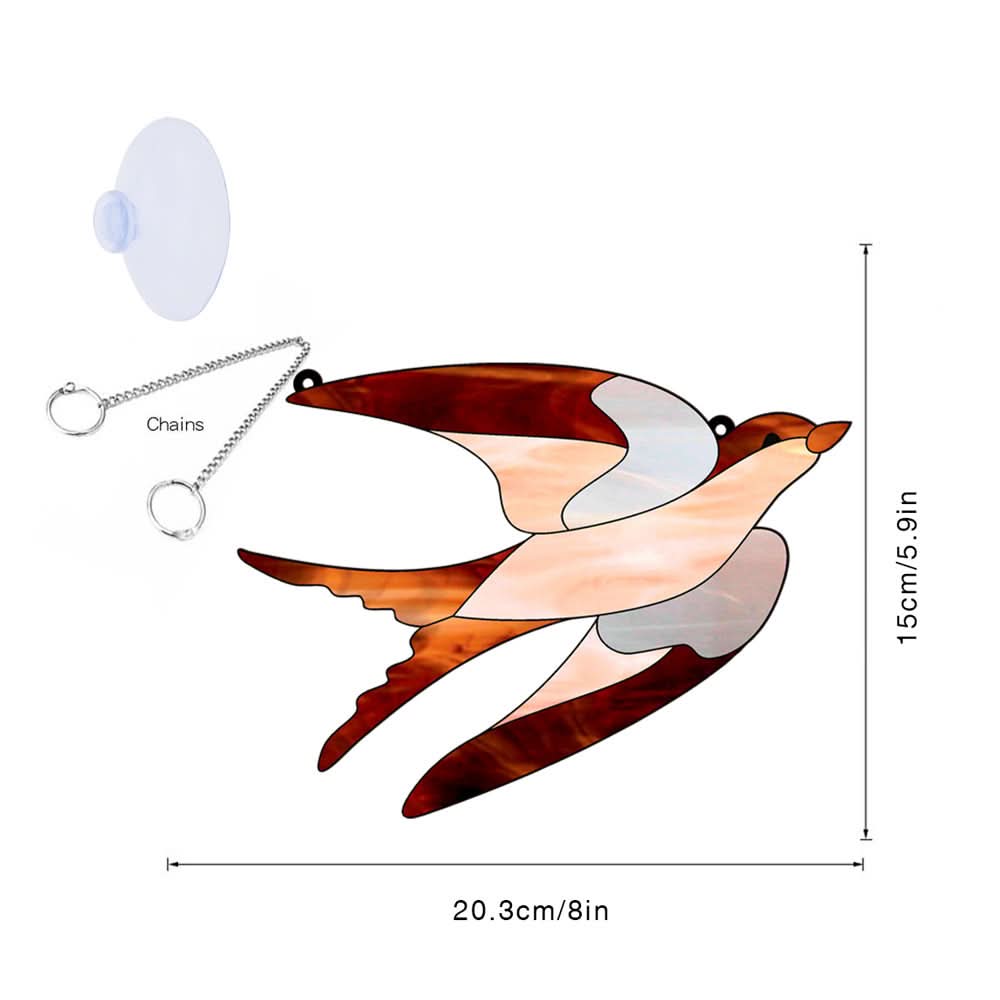 Colorful Acrylic Bird Pendant – Hanging Animal Wall Decor
