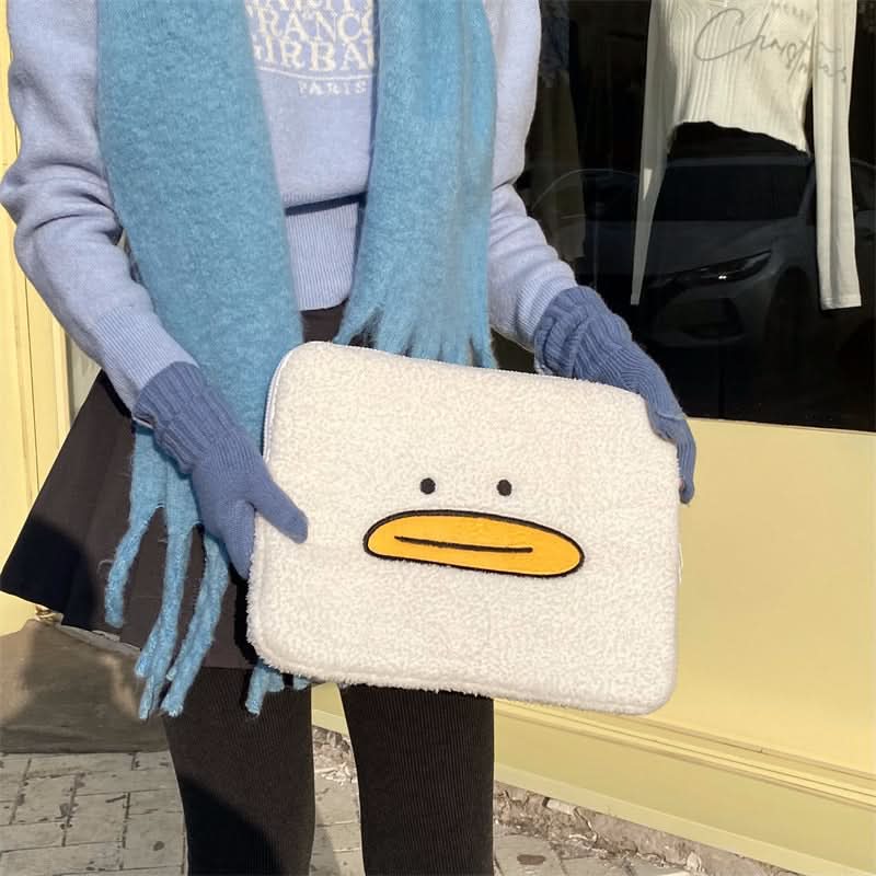 Cute Duck Plush Laptop Tablet Bag 11-15 Inch