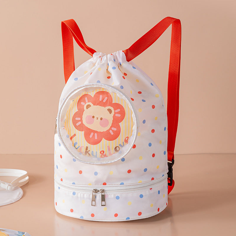 Cartoon Wet-Dry Separation Swimming Bag – Kids’ Waterproof Travel Storage Bag