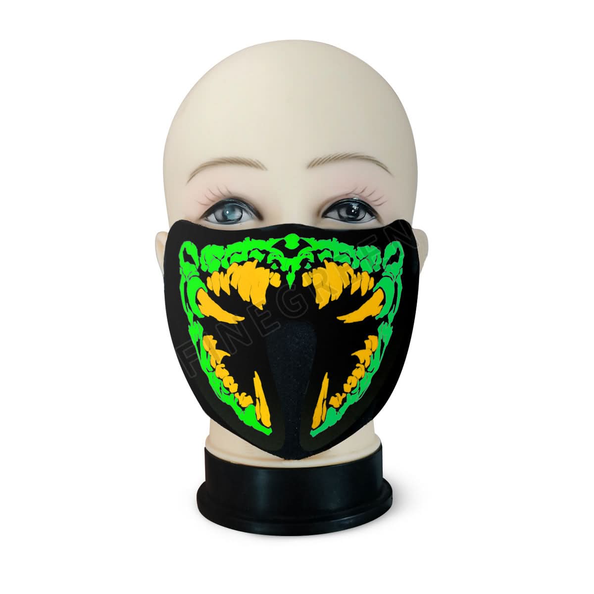 Voice-Controlled Glowing Halloween Mask, USB-Powered