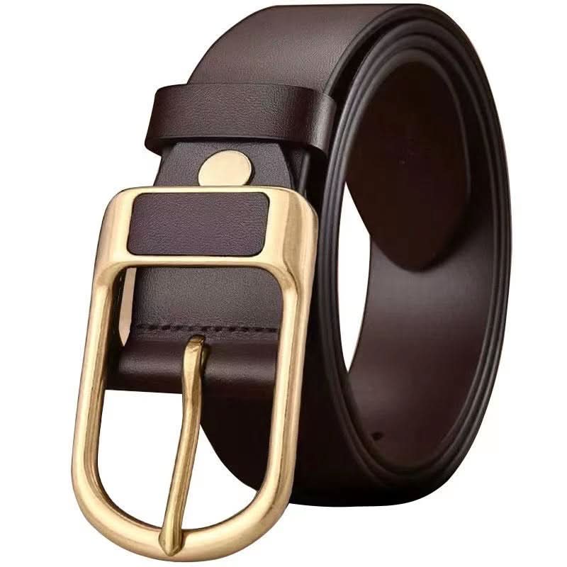 Men's Retro Business Style PU Leather Belt with Alloy Pin Buckle – 120cm