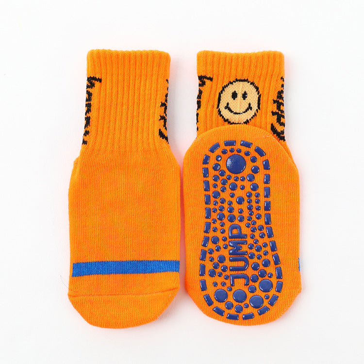 Unisex Anti-Slip Mid-Tube Socks for Kids – Breathable Playground & Yoga Floor Socks