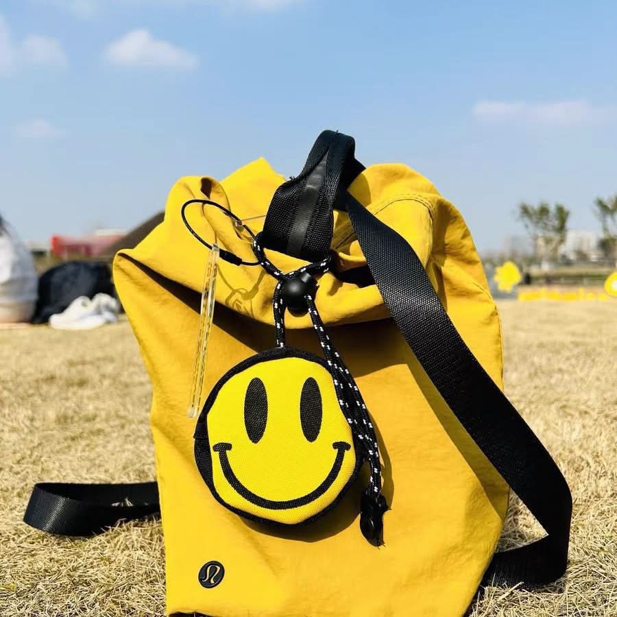 Mini Smiley Coin & Earphone Pouch – Hanging Neck Key Storage Bag