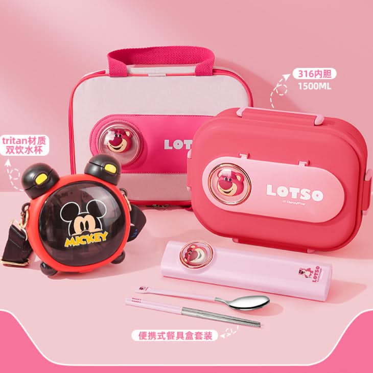 Disney Strawberry Bear 316L Stainless Steel Insulated Lunch Box For Kids