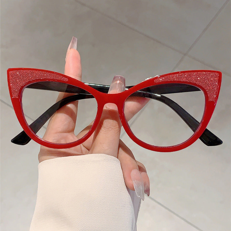 Trendy Cat-Eye Anti-Blue Light Glasses for Women – Large Frame Butterfly Eyewear