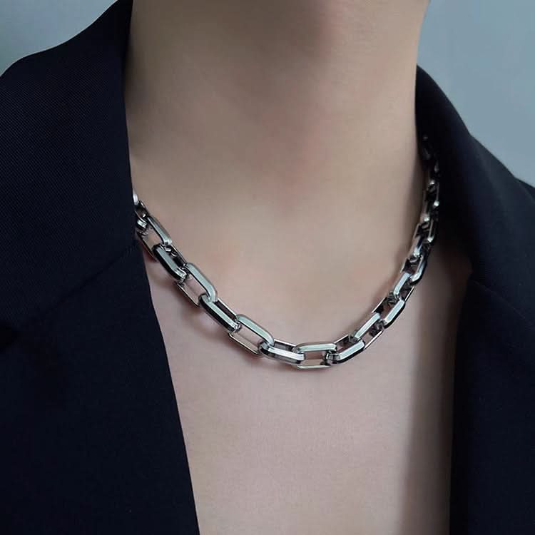 Men's Trapezoid Necklace – Titanium Steel Twist Chain