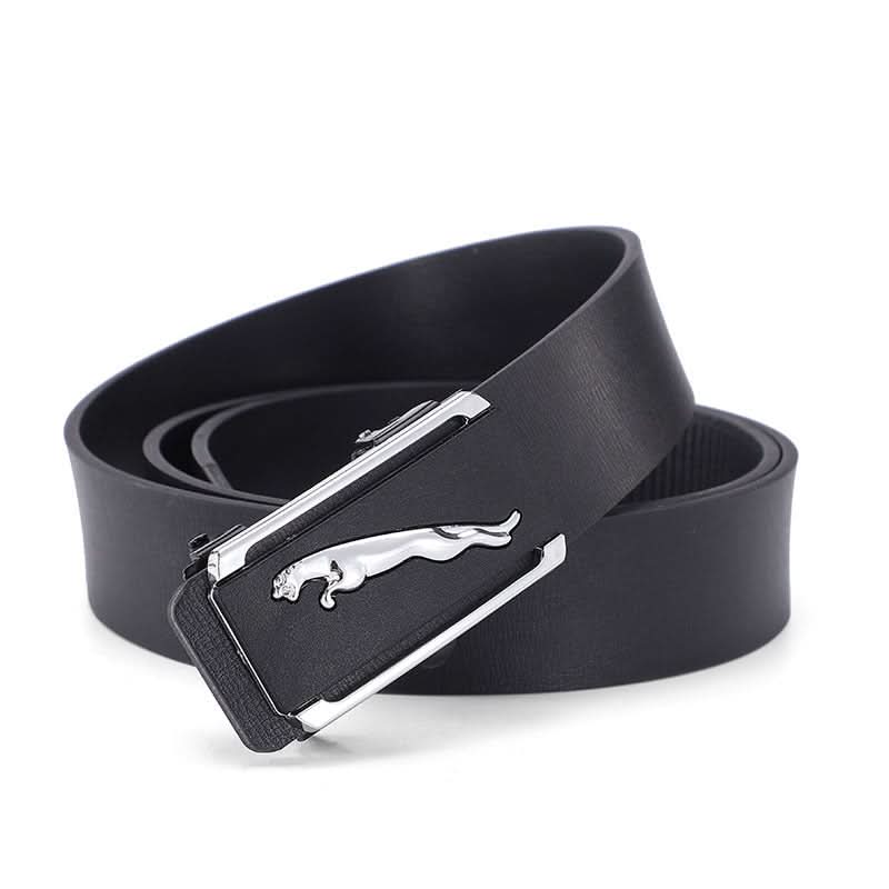 Men’s PU Leather Automatic Buckle Belt – With Jaguar Buckle
