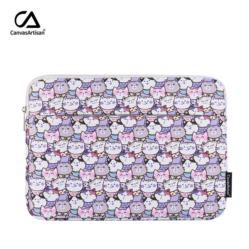 Cute Kitty Printer Waterproof Laptop Sleeve – Soft Polyester Case