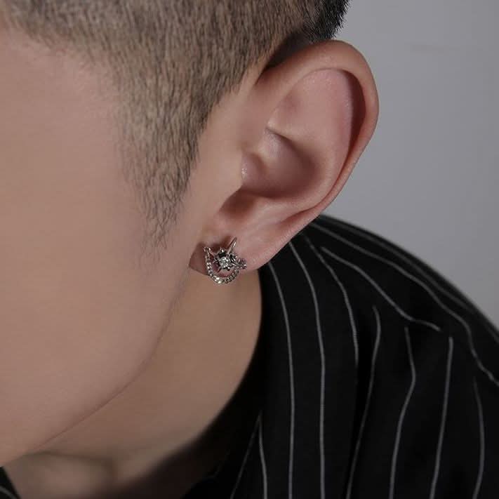 Men's Trendy Star Chain Earrings – Statement Jewelry