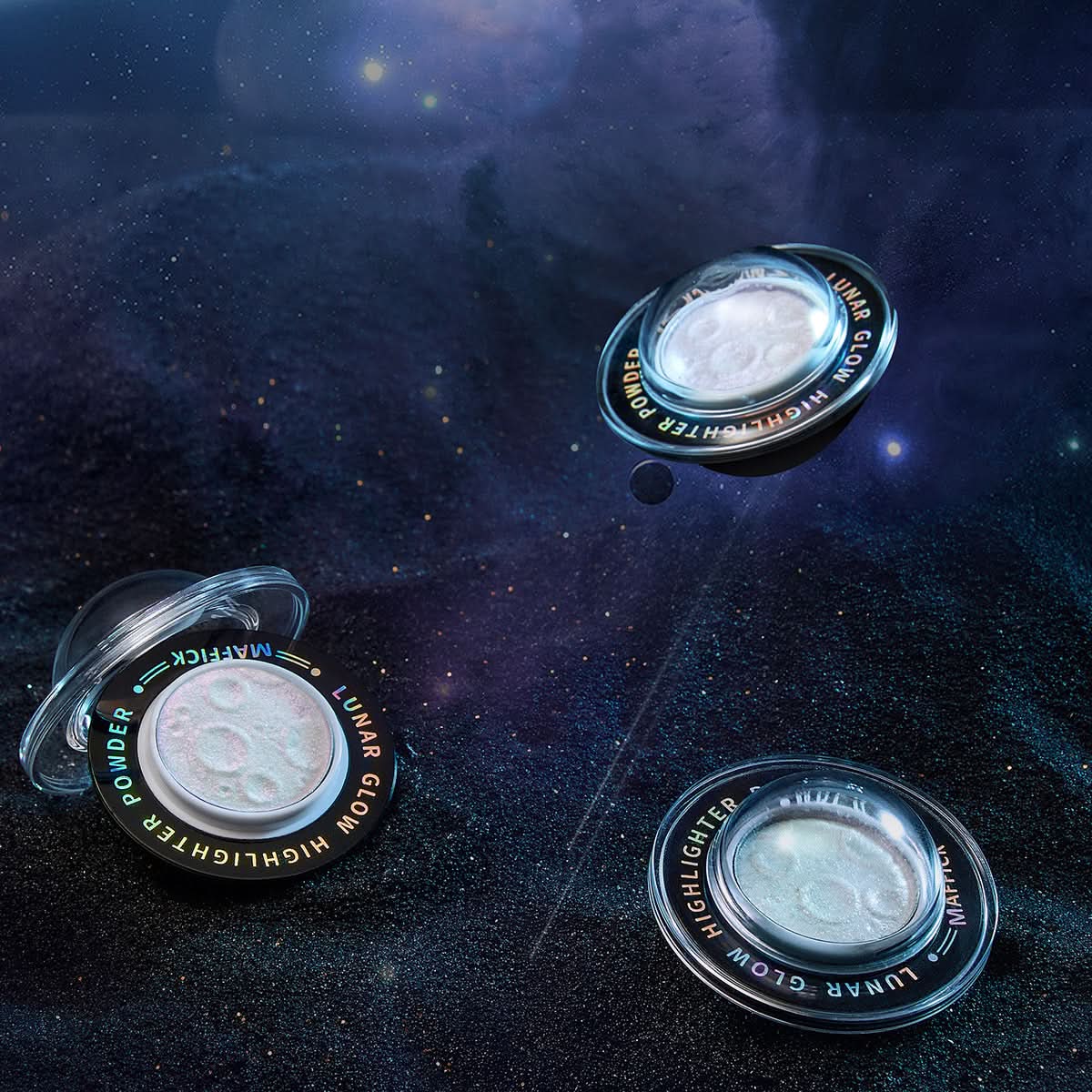 Maffick Planet Highlight Powder –Fine Flash Highlighter, Natural Body & Face Brightener