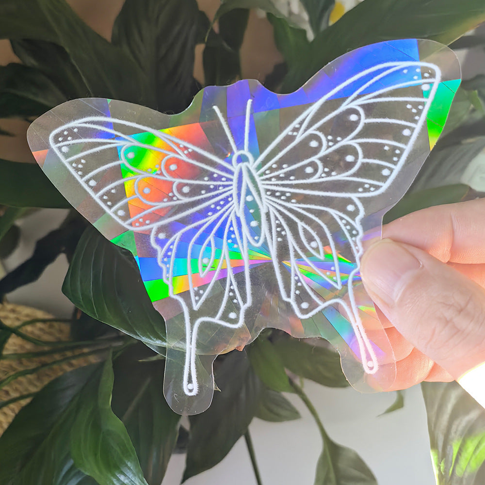 Rainbow Prism Window Film Sticker – Colorful Suncatcher, Self-Adhesive PVC Glass Decor
