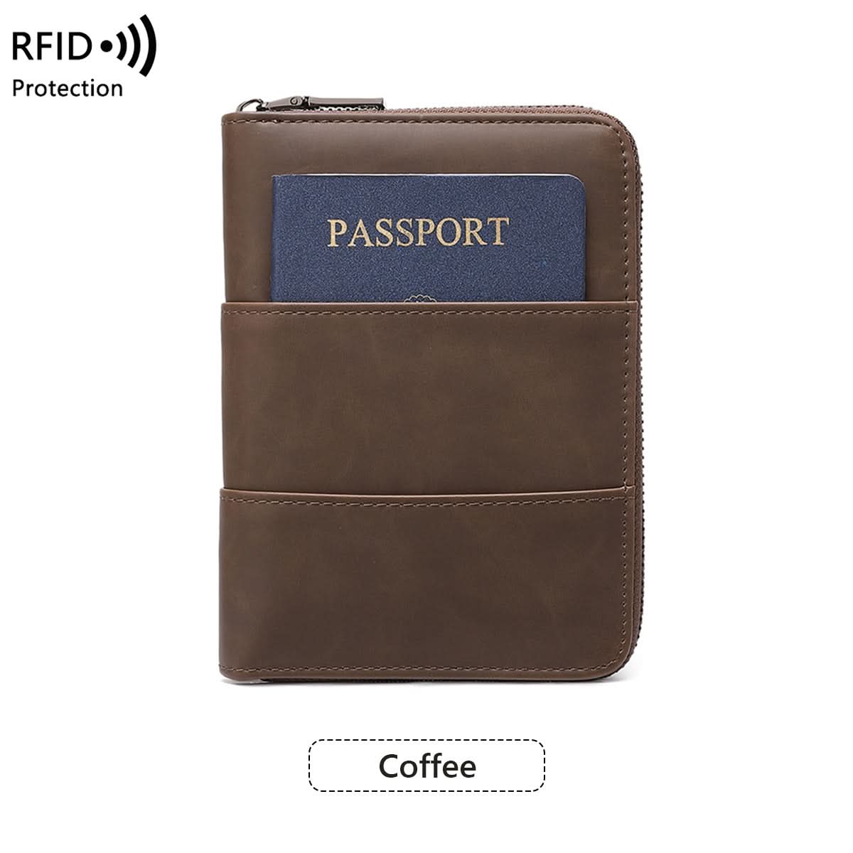 RFID Travel Passport Holder – Anti-Theft PU Leather Wallet