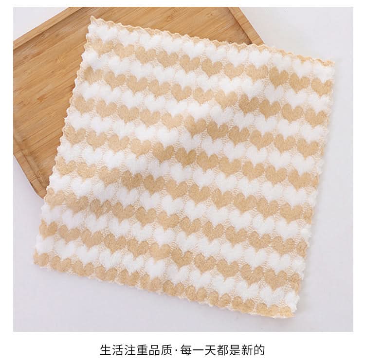 1 Set Coral Fleece Absorbent Hand Towels - 30x30