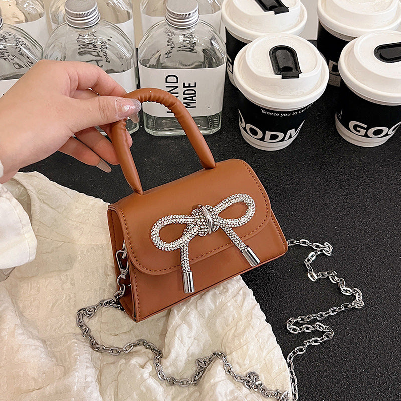Cute Mini Handbag for Women – Bowknot PU Shoulder Lipstick Crossbody Bag