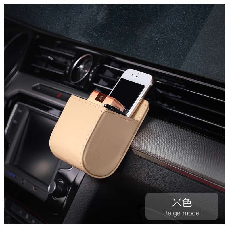 Leather Car Air Vent Storage Box (Set of 2)