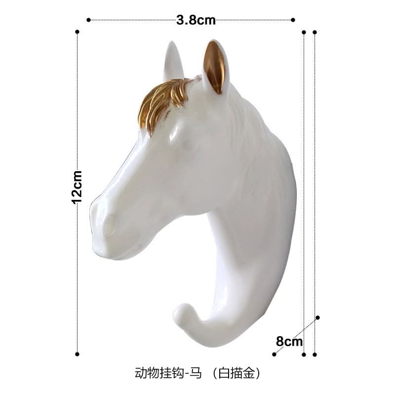 Punch-Free Animal Head Wall Hook – Decorative Deer Head Sticky Hanger