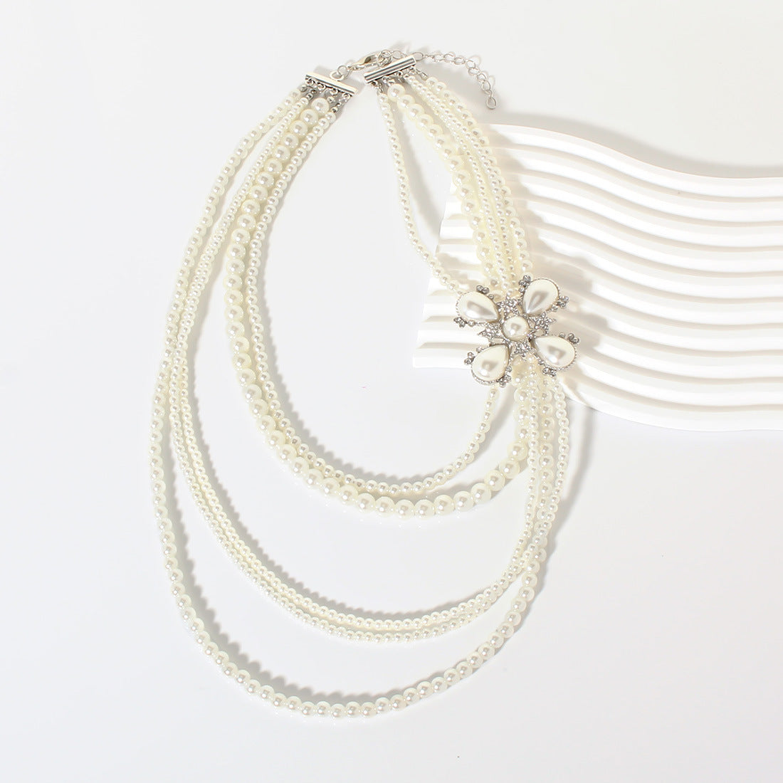 Retro Multi-Layer Pearl Necklace – Elegant Long Beaded Sweater Chain for Women