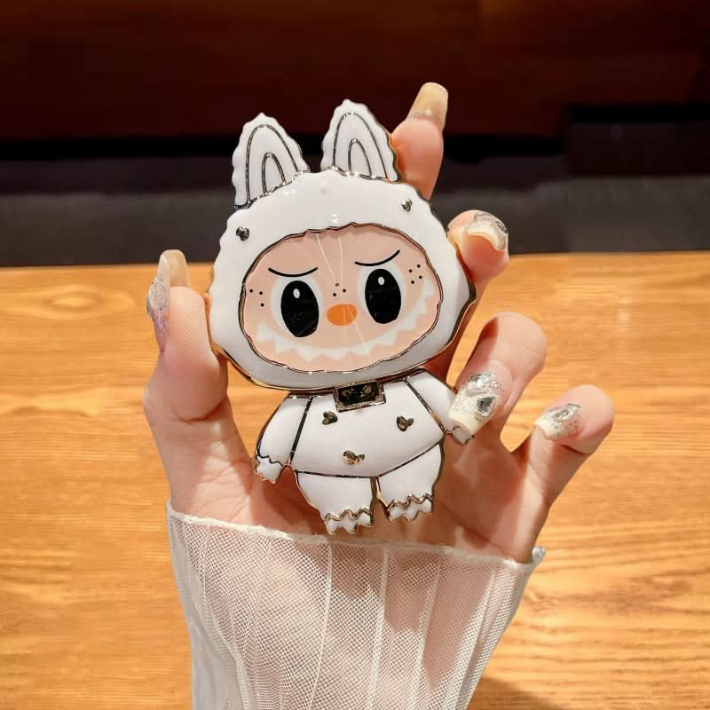 Cartoon Rotating Phone Stand – Foldable, Universal Adhesive Grip & Kickstand