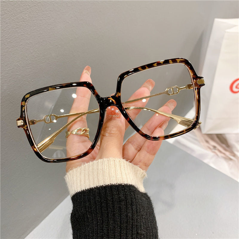 Large Frame Anti-Blue Light Glasses | Trendy Metal Eyewear for Everyday Screen Protection