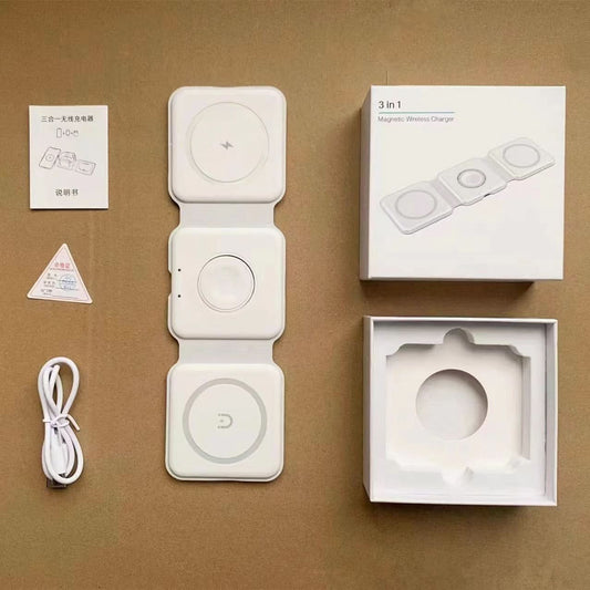 Folding 3-in-1 Wireless Charger, Magnetic