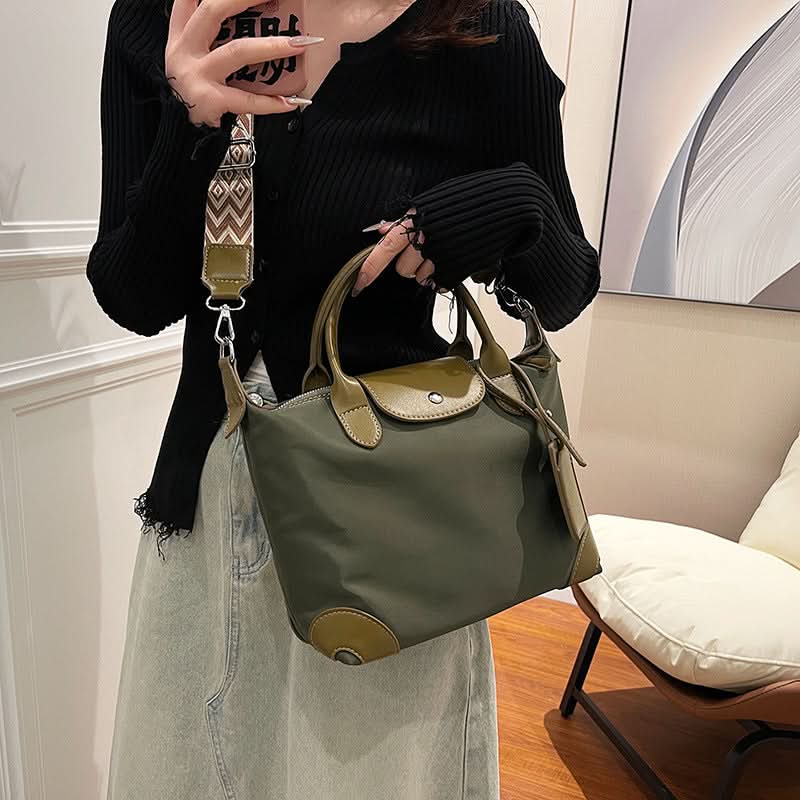 Women's Lightweight Nylon Handbag – Shoulder & Crossbody Bag