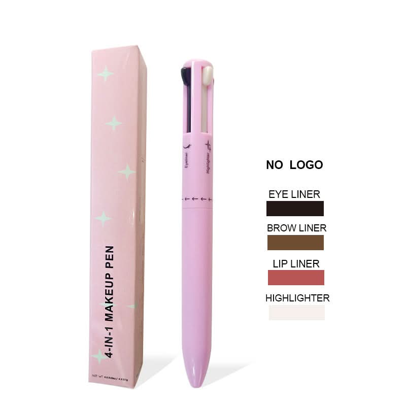 4-in-1 Makeup Pen – Multi-Function Lip Liner, Eyebrow Pencil, Eyeliner & Highlighter