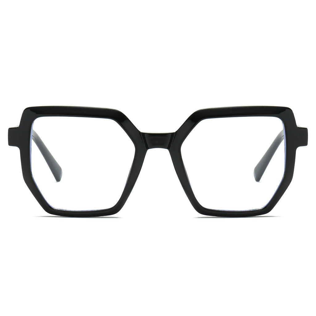 Trendy Oversized Square Blue Light Glasses – TR90 Frame, Myopia-Ready
