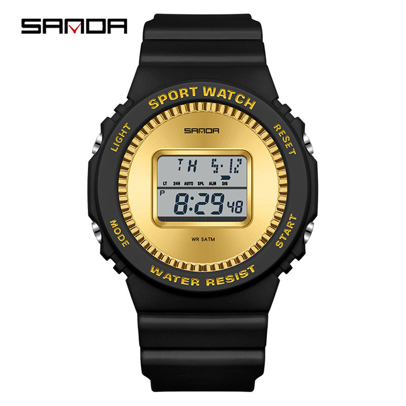 SANDA Multifunctional Digital Sports Watch – Waterproof Luminous Watch with Countdown