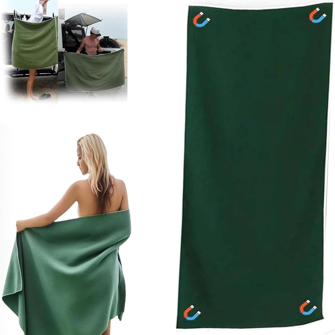 Quick-Dry Magnetic Bath Towel – Coral Fleece Beach Towel for Outdoors