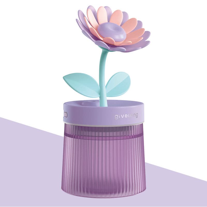 USB Flower Humidifier with Colorful Night Light