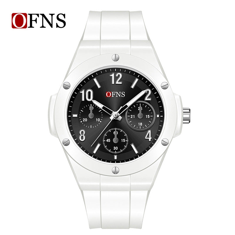 OFNS Men’s Quartz Watch – Waterproof Casual Luminous Dial, 24-Hour Indicator