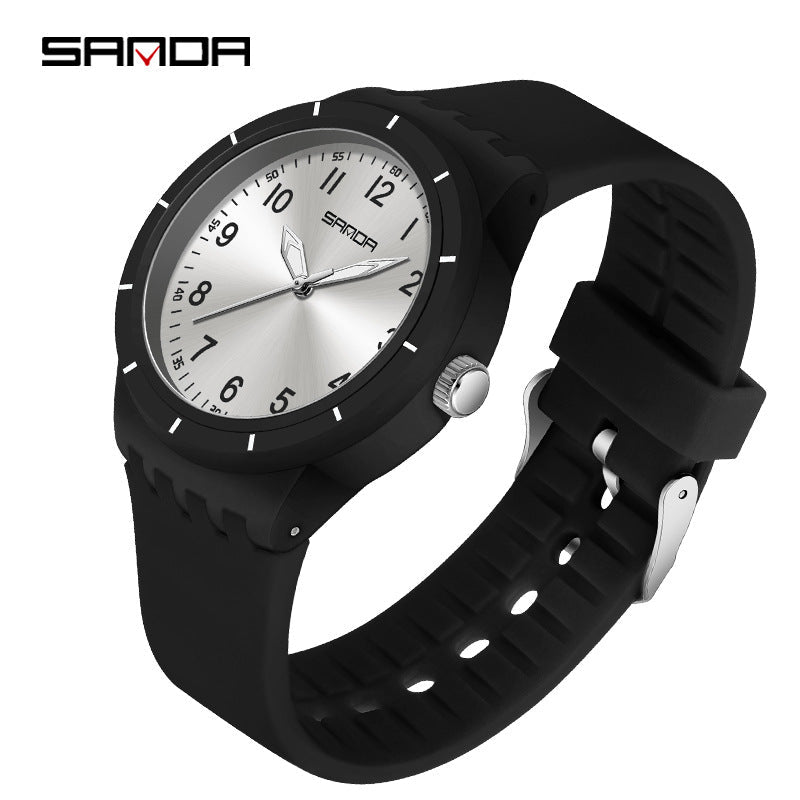 Sanda Luminous Quartz Watch – Waterproof Student Sports Wristwatch