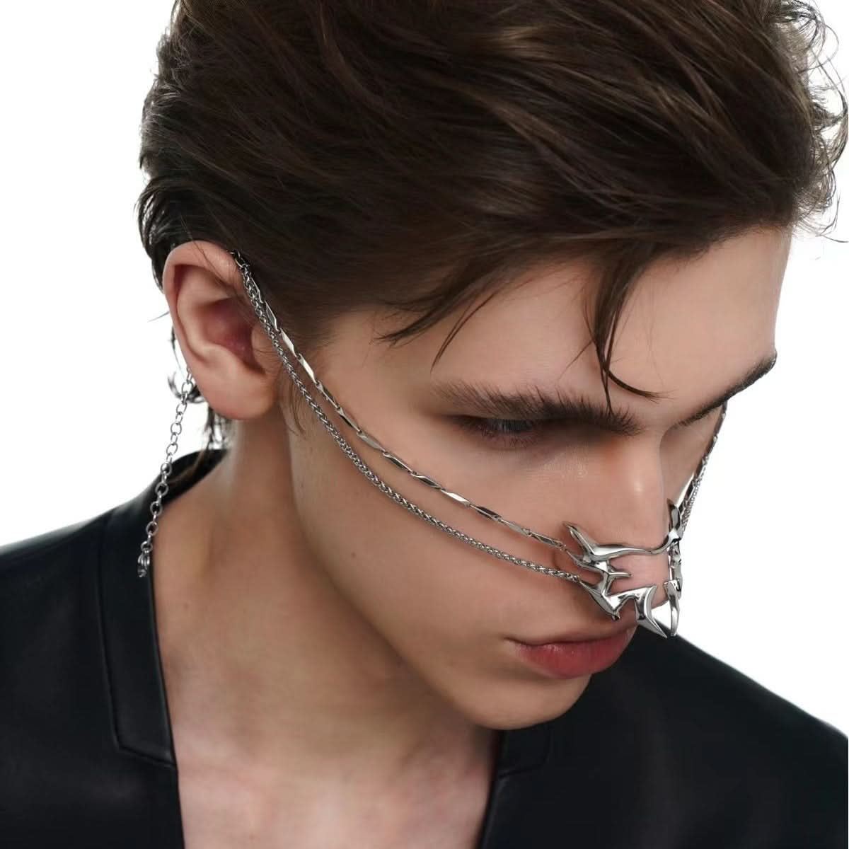Silver Punk Nose Decoration, Unisex Accessory