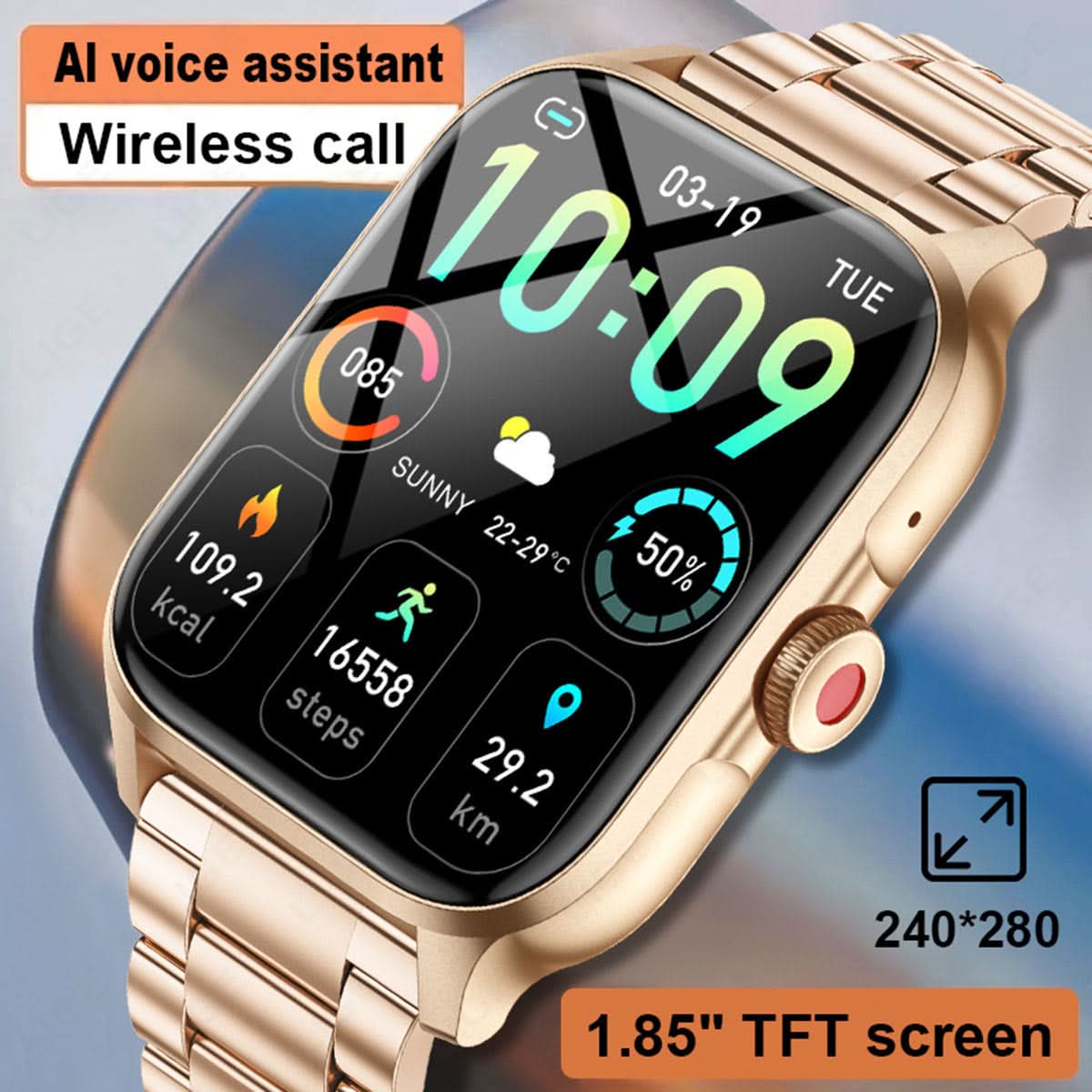 Smart Watch for Men & Women – Bluetooth Call, Health Monitor, Fitness Tracker